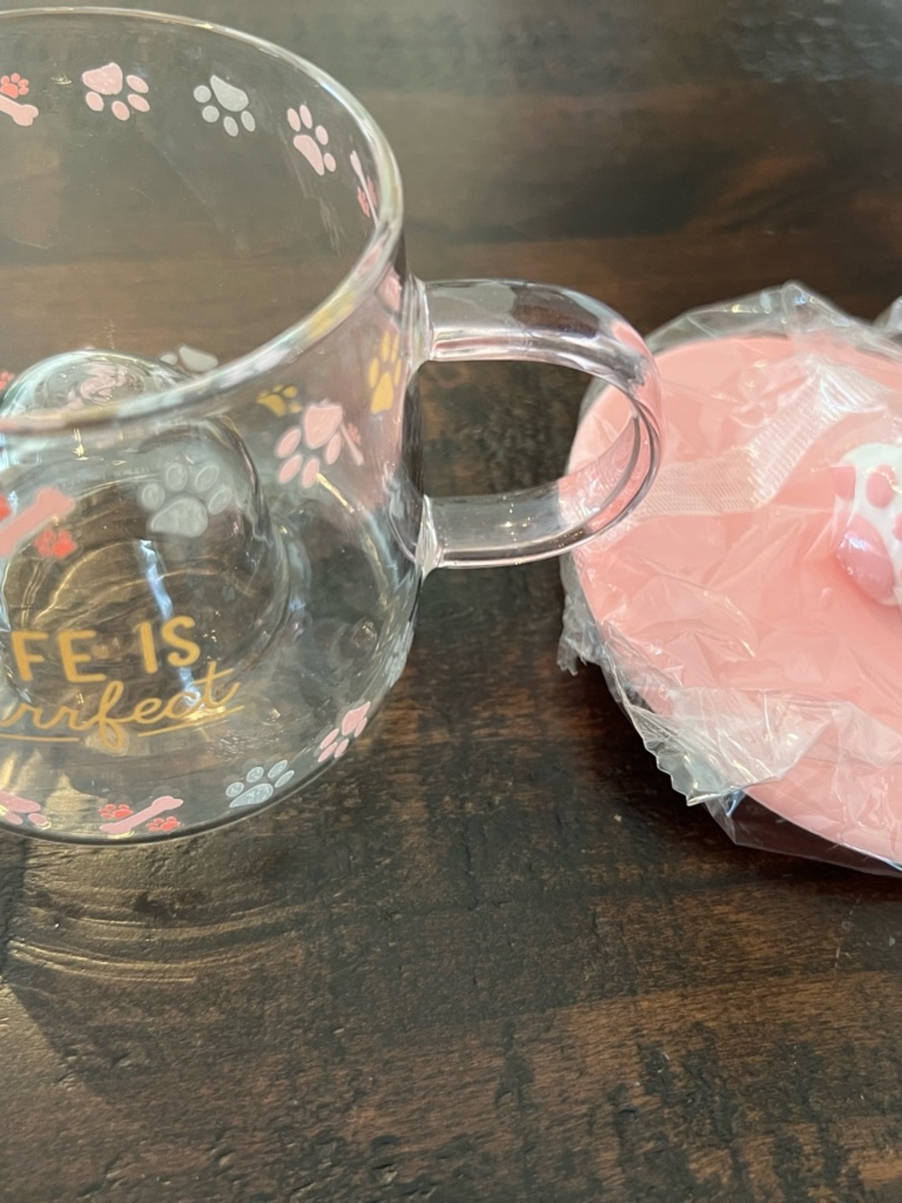 MINISO Glass Mug with Lid